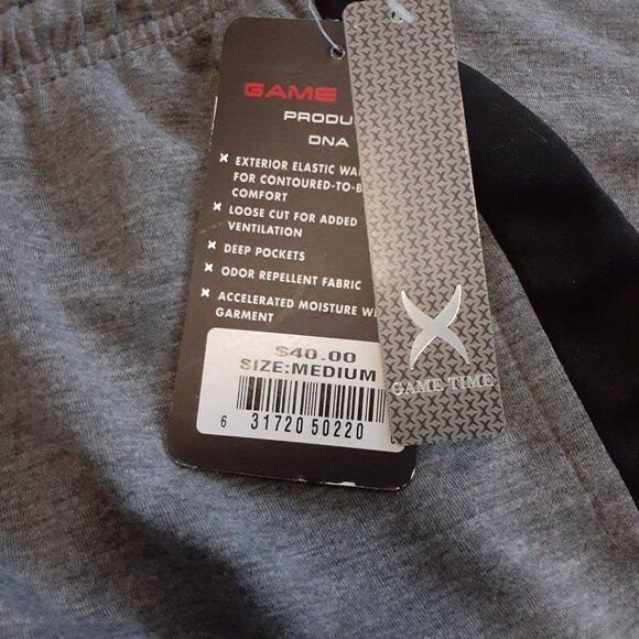 Mens Game Time Lounge Pants Athleisure Walking Gaming M Gray Black MSRP $40 - Picture 4 of 7